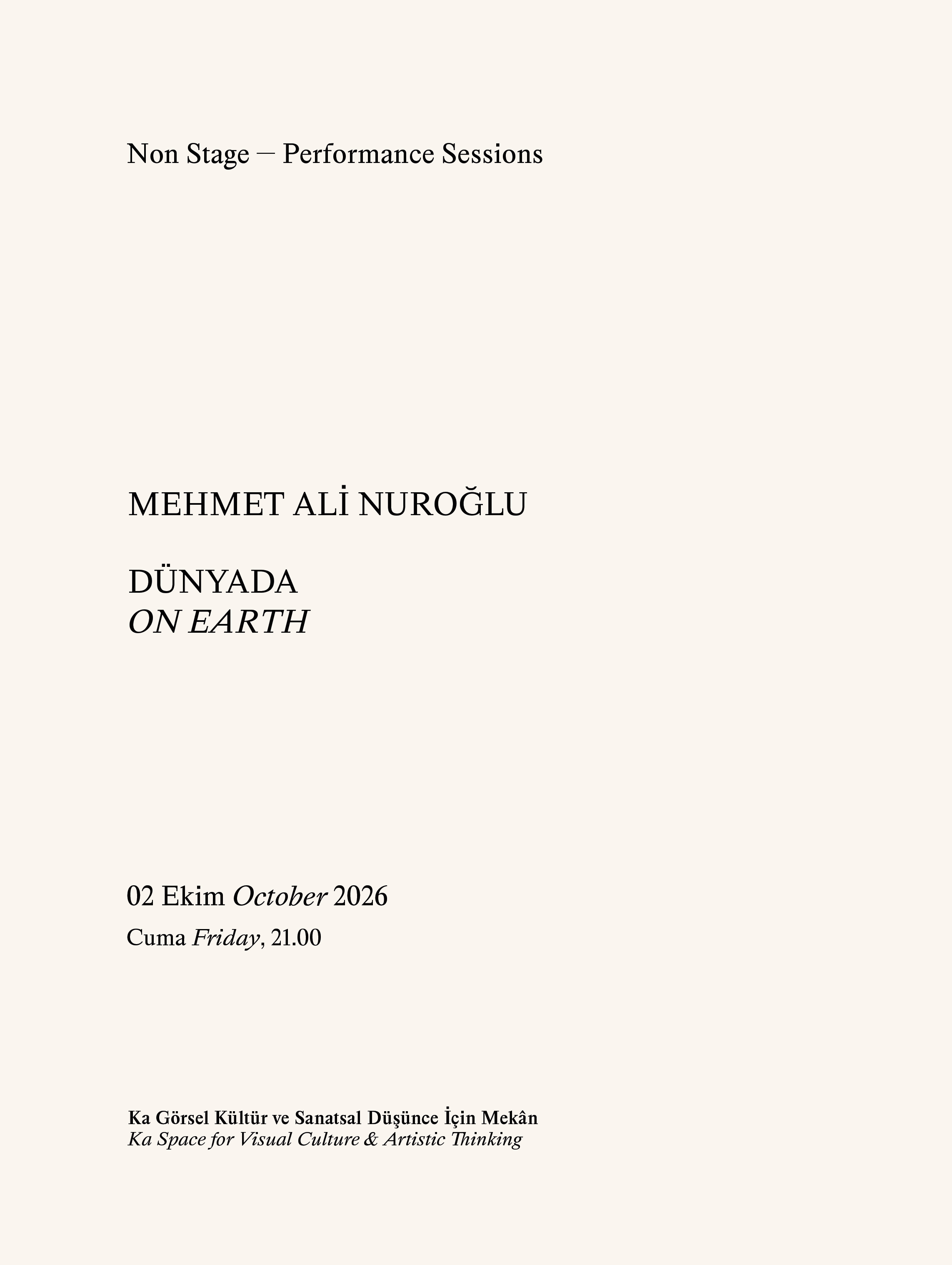 Dünyada - Mehmet Ali Nuroğlu